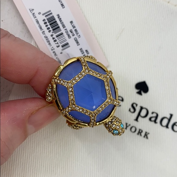Kate Spade "Paradise Found" Turtle Ring New - Picture 8 of 9